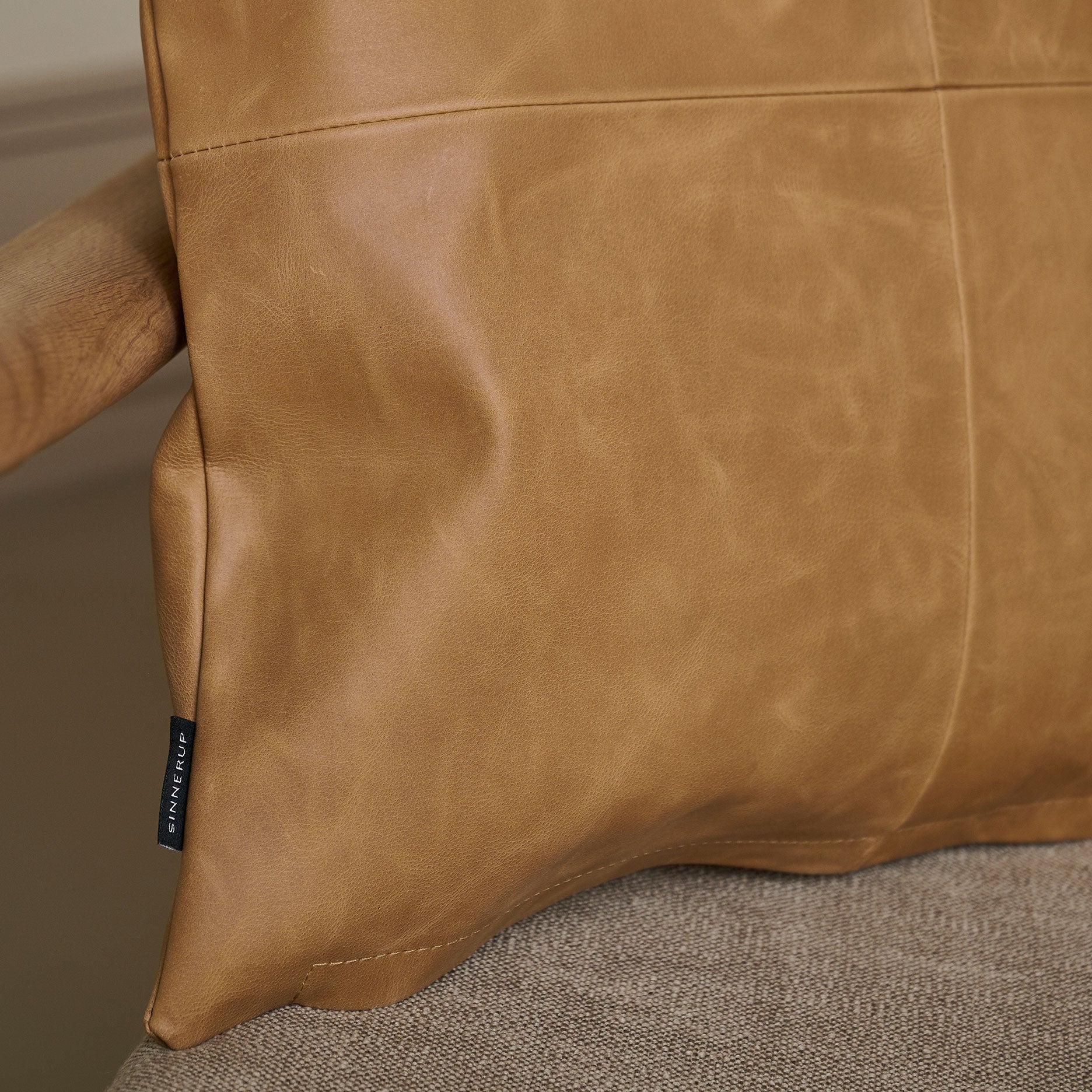 Læder pude 45x45 cm